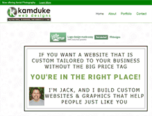 Tablet Screenshot of kamdukewebdesigns.com